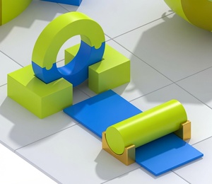 Parque Infantil de Espuma Suave para Niños, Colorido, con Tobogán, Túnel y Estructuras para Escalar - Product Image 3