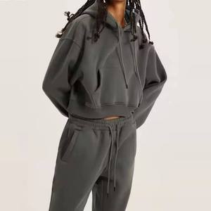 Survêtement en molleton personnalisé pour femmes, survêtement en molleton de coton pour femmes pour les marques de boutiques américaines, survêtement pour femmes à faible MOQ - Product Image 2
