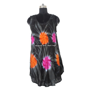 Nuevo Vestido Tie Dye para Mujer, Casual, Largo hasta el Suelo, con Cuello Redondo y sin Mangas, Sexy, para Fiesta, con Estampado en Inglés - Product Image 2