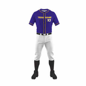 Uniforme de baseball personnalisé imprimé avec le logo et le numéro de votre équipe, 100% polyester respirant, antibactérien, séchage rapide - Product Image 6