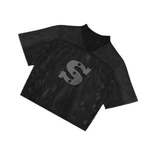 Silk Screen Printed Football Jersey Summer V Neck Breathable <b>Mesh</b> <b>Short</b> Sleeve Polyester American Football Jersey - Product Image 3