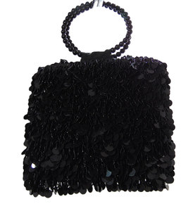 Handmade <b>Black</b> Sequin Beaded Evening Handbag Luxury Designer Party Purse Elegant Cocktail <b>Clutch</b> <b>Bag</b> Stylish <b>Wedding</b> Evening <b>Bag</b> - Product Image 2
