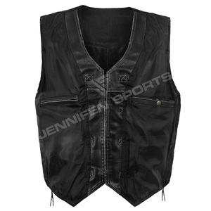 Chaleco de Motocicleta de Cuero Genuino Hecho a Mano con Cierre de Cremallera, Transpirable, para Invierno, Diseño Clásico y Resistente - Product Image 4
