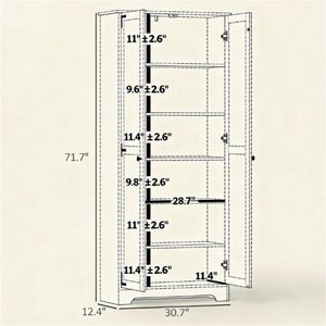 Mobiletto grigio per soggiorno, armadietto da cucina per alimenti - Product Image 6