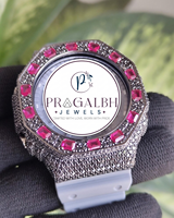 Pragalbh Jewels Maßgefertigte Diamant-Uhr Vereiste Moissanit-Lünette Edelstahl Luxus Hip-Hop-Uhr für Männer und Frauen