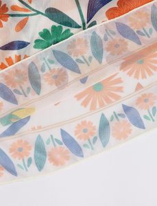Ropa de Playa para Mujer, Estilo Boho, Falda Cruzada de Gasa Suave con Estampado Floral y Protección UV - Product Image 4