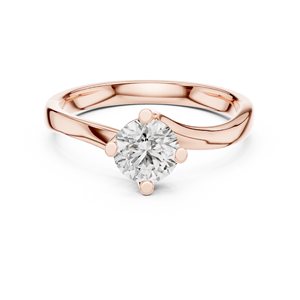 VS1 Twisty Cut Lab Grown Solitaire <b>Ring</b> <b>Set</b> 18KT Yellow <b>Gold</b> Rhodium Plated Minimalist for Party Wedding Luxury Gifting Women - Product Image 5
