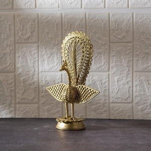 Elegant Brass Peacock Sculpture Traditional Style <b>Table</b> <b>Decor</b> Suitable for Festive Occasion and Premium Gifting From India - Product Image 6