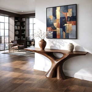 Mesa Consola de Madera Esculpida Personalizada, Mesa de Entrada Moderna para Proyectos de Interiores de Hoteles y Comercios - Product Image 1