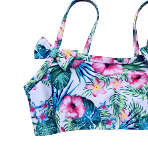 Conjunto de Bikini Halter para Niñas en Oferta - Traje de Baño Personalizado con Estampado Floral para Niñas de 2 a 8 Años con Lazo Sexy y Mezcla de Spandex de Alta Calidad - Product Image 5