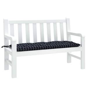 Cojín para Banco de Jardín con Diseño a Cuadros Negros, 100% Poliéster, Cojines y Almohadas para Exteriores - Product Image 3