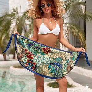 Custom Printed Polynesian Sarong Hawaiian Pareo Lightweight Beach Wrap Tropical Resort Wear OEM ODM Clothing Factory - Product Image 6