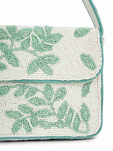 Magnifique sac à main brodé de perles florales pour femmes avec détails faits à la main et perles colorées - Product Image 5