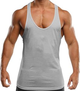 เสื้อกล้ามฟิตเนสผู้ชายน้ำหนักเบา ผ้าคอตตอนริบ 100% ระบายอากาศได้ดี เหมาะสำหรับออกกำลังกาย - Product Image 1