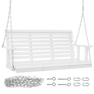 Balançoire de jardin en bois robuste de 4,5 pieds avec une capacité de charge de 880 lb, améliorée pour plus de résistance - Product Image 1