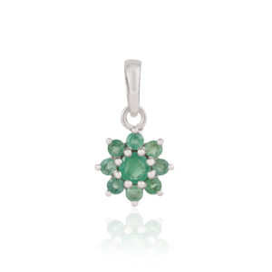 Pendentif miniature en émeraude naturelle, pierre de naissance de mai, en argent sterling 925, pour femme, bijoux pour occasions spéciales - Product Image 1