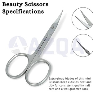 Ciseaux à cuticules professionnels en acier inoxydable, lames courbes aiguisées, ciseaux pour le soin des ongles, outil de beauté de haute qualité, vente en gros - Product Image 4