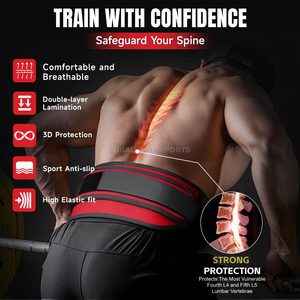 Ceinture de musculation pour l'entraînement en salle Ceinture de soutien professionnelle pour la force par BURAQ MMA SPORTS - Product Image 2