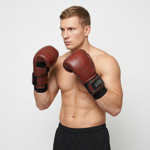 Guantes de Boxeo de Cuero de 8oz Transpirables y que Absorben la Humedad con Cordones para Hombres y Mujeres, para Kickboxing, MMA, Entrenamiento de Combate con Saco Pesado - Product Image 6