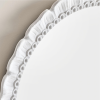 Miroir mural décoratif moderne personnalisé en bois d'ingénierie sculpté, motif floral torsadé, pour salon