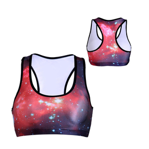 Customize Sublimation Printing Yoga Wear Sports Bra For Women Athletic Exercise Wear Racer <b>Back</b> Removable <b>Pads</b> Fitness Bras - Product Image 4
