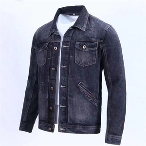 Chaqueta Vaquera para Hombre, Color Sólido, Casual, Cuello Camisero, Cierre de Botones, Corte Ajustado, Tejido de Algodón, Primavera, Largo Regular - Product Image 5