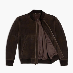 Classic Design Winter Front Eco-Friendly Breathable Soft Feel High Quality Material Durable Stylish Outerwear <b>Men</b> <b>Suede</b> Leather - Product Image 3