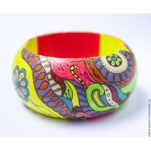 ชุดกำไลข้อมือไม้ลายดั้งเดิมวาดด้วยมือ งานศิลปะอินเดีย RR ENTERPRISES - Product Image 6