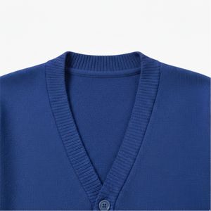 Cardigan en tricot personnalisé avec lettres grecques, boutonné sur le devant, avec poignets côtelés, style universitaire, vente en gros OEM - Product Image 4