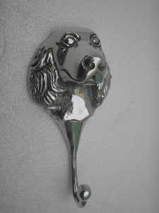 เสื้อโค้ทหัวสุนัขสแปเนียลทำจากอลูมิเนียมมีตะขอแขวนติดผนังโมเดลรูปสัตว์ในของขวัญเทคนิคการหล่อ - Product Image 4