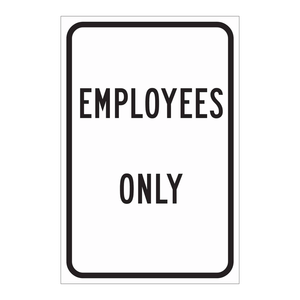 Panneau de signalisation Brady durable pour zones interdites intérieures/extérieures - Seul les employés - Panneau de signalisation routière - Product Image 1