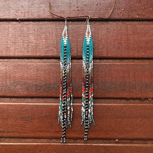 Exquisitos Pendientes Bohemios con Cuentas, Patrón Geométrico, Cuentas Coloridas, Pendientes Largos y Ligeros para Mujer, para Fiestas - Product Image 5