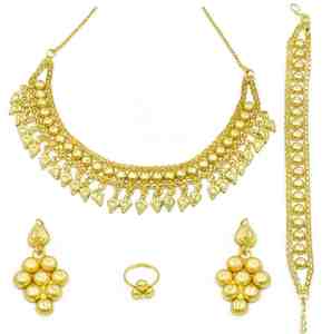 Wholesale Fashion Jewelry 14K 18K 24K Micron <b>Gold</b> Filled Dubai Style Necklaces France & European Traditional Design Jewelry <b>Set</b> - Product Image 2