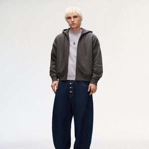 เสื้อฮู้ดดี้ผู้ชายแบบหนาพิเศษ พิมพ์ลายพัฟ 500 GSM ปี 2026 ขายส่ง ทรงโอเวอร์ไซส์ สั่งพิมพ์ลายได้ตามต้องการ เสื้อฮู้ดดี้ผ้าเฟรนช์เทอร์รี่หนาพิเศษ - Product Image 5