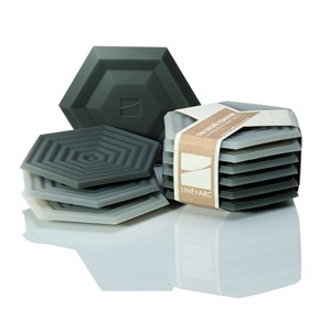 Handcrafted <b>Ceramic</b> Hexagon <b>Coaster</b> Set Wholesale | LINE+ARC India - Product Image 3