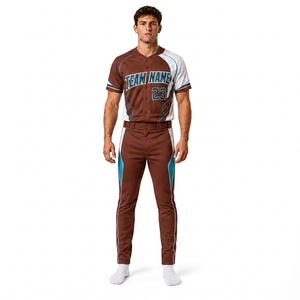 Ensemble d'uniformes de baseball personnalisés pour hommes, maillot et pantalon d'équipe, sublimation intégrale, vêtements de sport performants, fabricant OEM, marque privée - Product Image 1