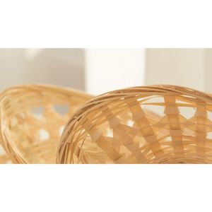 Natural Bamboo Oval Storage <b>Bread</b> <b>Basket</b> Storage Display Trays Fruit Serving Trays for Restaurant and Kitchen Organizer Decor - Product Image 3