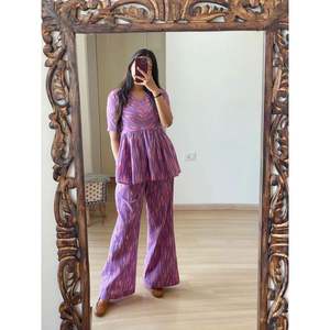 ชุดผ้าเรยอนสำหรับผู้หญิงลายพิมพ์ดิจิตอลผ้าพิมพ์ลายหัวหอม - Product Image 1