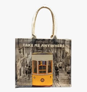 Sac fourre-tout rétro en toile de bonne qualité pour le shopping, l'emballage de cadeaux, les voyages, la vente au détail et le transport quotidien, disponible à la vente - Product Image 3