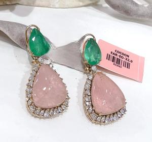 Aretes Largos de Latón Dorado de Alta Calidad con Circonitas Brillantes, Elegantes y Atractivos, para Mujer, Ideales para Fiestas y Eventos Nocturnos, Colección de Moda - Product Image 5