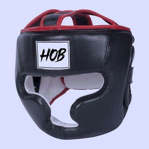 Protector de Cabeza para Boxeo HOB, Cuero PU Rojo, Unisex, Adulto, Casco Deportivo Protector, Impresión por Transferencia de Calor, Cierre de Velcro - Product Image 2