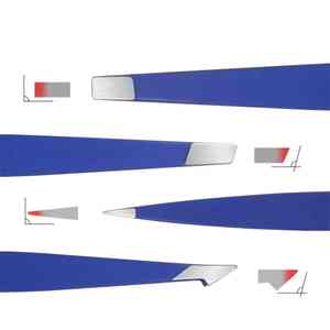 Pinzas Profesionales para Cejas de Acero Inoxidable con Punta Inclinada de Alta Calidad al por Mayor para Depilación de Cejas - Duraderas y Reutilizables - Product Image 5