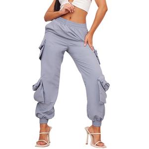 กางเกงคาร์โก้ผู้หญิงขายดี กางเกงวอร์มผู้หญิงทรงโอเวอร์ไซส์ กางเกงวิ่งจ๊อกกิ้งผู้หญิง กางเกงวอร์มกีฬาผู้หญิงแบบเรียบ - Product Image 4