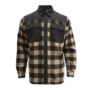 OEM Plaid <b>Flannel</b> Long Sleeve Casual Shirt Full Sleeve Cotton Checkered Pattern Single Button Closure Breathable <b>Jacket</b> For Men - Product Image 1