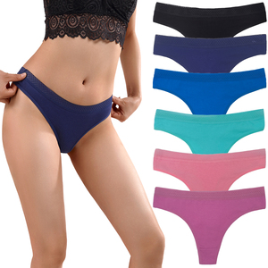 Tangas de seda helada sin costuras de talla grande para mujer, con patrón de dibujos animados personalizado, de talle bajo, antibacterianas, sexys y transpirables, ODM - Product Image 1