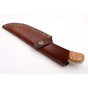 Cuchillo de caza Damasco con diseño ligero y mango de madera lisa, cuchillo de caza de acero Damasco - Product Image 1