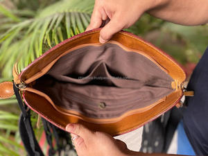 Bolso elegante de piel de leopardo para mujer, bolso bandolera elegante con flecos a mano, bolso bandolera de cuero bohemio gitano, nueva colección - Product Image 5