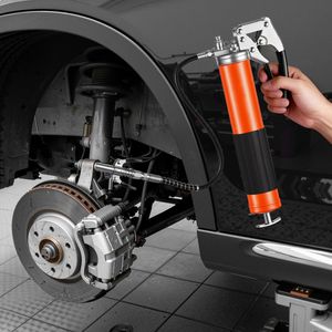 Pistola de Engrase de 8000 PSI con Empuñadura Tipo Pistola, Capacidad de 14 oz, Manguera Flexible de 18 Pulgadas, Acoplador de Engrase de Doble Mango para Aplicaciones de Alta Presión - Product Image 2