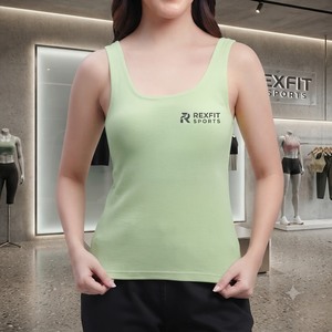 REXFITSPORTS 2026 Camiseta sin Mangas para Mujer con Logotipo Personalizado, Corte Ajustado, para Gimnasio, Ejercicio, Fitness, Transpirable, Ropa Deportiva de Marca Privada - Product Image 1