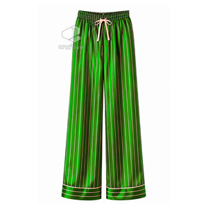 Alpha | Kapa | Alpha Sorority Women's Striped Pajama Set Button-Front <b>PJs</b> With Drawstring Pants Comfortable Sleepwear Loungewear - Product Image 5